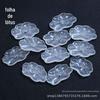 13x 21mm Jade de Seda Dourado Natural Jade Branco Duas Furações Folha de Lótus Acessórios