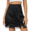 Ruiqiu Comercio Exterior Transfronterizo Amazon Estilo Europeo y Americano Falda con Adorno de Encaje 2026 Verano Negra Sexy Corta para Mujer