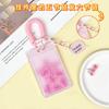 Portatarjetas transparente musical mecedor lindo portatarjetas de insignia de estudiante creativo cubierta protectora de tarjeta escolar portatarjetas con cierre divertido en stock