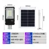 Luminária Pública Solar à Prova d'Água para Exterior Ultra Brilhante Alta Potência Controle Inteligente de Luz Iluminação de Estrada Poste Alto Iluminação de Engenharia