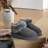 Versión lista para usar ~ Botas de Nieve con Puño de Felpa para Mujer, Botas Cálidas de Algodón con Suela Gruesa de Invierno, Botas de Piel para Usar al Aire Libre, Zapatos de Algodón Antideslizantes