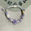 Jingdezhen Pulseira Pequena Fresca de Cerâmica com Contas Pulseira Trançada Literária Feita à Mão Estilo Floresta Joia de Mão Quiosque Fornecimento Atacado