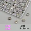 Cristais de rocha mistos alternativos K9 6*8mm cinco fileiras grandes alta transparência lote inteiro fundo pontudo brilhante strass de vidro strass para nail art DIY