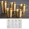 Copo de Água Infantil para Jardim de Infância em Aço Inoxidável Copo Lata 304 Copo de Cerveja Copo para Bebidas Textura Martelada Estilo Restaurante de Hong Kong Copo de Chá