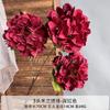 Hortensia de Milán de 3 cabezas para bodas, material para salón de bodas, flor artificial suave, hortensia de madera grande, flor de simulación, venta al por mayor