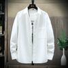Nova Camisa Japonesa de Ferramentas em Algodão Masculina Manga Longa Top de Algodão Moda Jovem Casual Jaqueta Solta Forro de Estudante