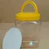 Botella de Miel Botella de Plástico Transparente Paquete de 0.5 kg Botellas Cuadradas de 1.0 kg Espesadas con Tapa 3 Libras 2.5 kg Frasco Sellado de Grado Alimenticio