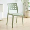 Silla de Comedor de Plástico para Restaurante para Uso en Casa, Estilo Sencillo con Respaldo, Silla de Cafetería de Leche de Moda, Silla de Jardín