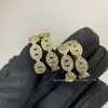Pendientes de Moda Aijia H Versión de Alta Gama Nariz de Cerdo para Mujer, Letra Incrustada con Diamantes, Lujo Ligero, Pendientes de Diseño Simple de Nicho