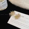 Pendientes Exquisitos de Zirconia Fuegos Artificiales Aguja de Plata Corea del Sur Ins Nicho Pendientes Elegantes Moda Lujo Ligero Pendientes de Gama Alta para Mujeres