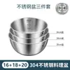 Tazón de acero inoxidable de grado alimenticio para lavar verduras y amasar masa, engrosado para uso en la cocina del hogar, adecuado para hacer ensaladas frías, tazón de paredes rectas