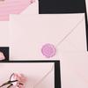 Sobre Rosa Romántico Hermoso Juego de Papel para Cartas Fresco Simple Confesión Romántica Estilo Antiguo Carta de Amor Papel Membretado con Lacre