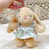 Chaveiro de Pelúcia Coelho Wendy com Laço Curativo Criativo Exquisite Boneca Companheira Pingente para Mochila de Casal Presente