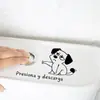 BRUP Calcomanía Divertida de Perro para Inodoro en Español Decoración Creativa para Baño Calcomanía Removible HS4812C