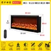 Chimenea Digital Personalizada Fuego Simulado Decorativa Empotrada Sala de Estar Calentador de Llama Falsa Gabinete de TV Piso Hogar