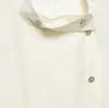 Nova Camisa Casual Feminina de Manga Longa Lisa Cor Sólida Estilo Europeu e Americano para Primavera e Outono Camisa Casual de Cor Clara