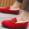 Zapatos de Algodón Peludos Transfronterizos para Mujer 2026 Invierno Nuevos Zapatos de Algodón Gruesos de Felpa Casuales Mocasines Cálidos para Mujer