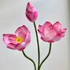 Flores de loto artificiales impresas en 3D, vainas y hojas de loto estilo chino para paisajismo decorativo, adornos para salas budistas, entrega en vivo