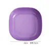 Mesa de Comedor Estilo Japonés Plato para Huesos de Pescado Paja de Trigo Plato Creativo de Plástico para Frutos Secos Snacks Dulces Plato Pequeño con Base