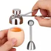 Abrehuevo de Mármol de Acero Inoxidable 304, Gadget de Cocina para Romper Cáscaras de Huevo y Cortar Huevos, Venta al por Mayor Transfronteriza