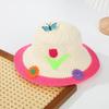 Sombrero de Sol Bebé Macarrón Estilo Ins Primavera Verano Niña Mariposa Flor Infantil Lindo Protección Solar Sombrero de Sol Regalo Infantil