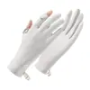 Luvas de Ciclismo de Verão Finas de Seda Gelada para Mulheres, Cobertura Flip Antiderrapante, Dedos Livres, Tela Sensível ao Toque Respirável, Dirigindo Antiderrapante