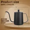 2026 Novo Modelo Bule de Café Transfronteiriço para Uso Doméstico, Aço Inoxidável 304, Grande Capacidade 600ml, Bule com Bico Estreito para Pour-Over, Chaleira para Pour-Over