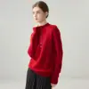 Suéter de cachemira de gama alta con cuello medio alto para mujer, elegante y versátil, capa base para otoño e invierno, top de punto suave y acogedor