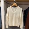 Suéter de cuello en V para mujer/suéter de manga larga top base 24 otoño e invierno nuevo E469481