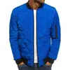 Comercio Exterior Talla Europea Chaqueta de Algodón Acolchada de Diamantes para Hombre Cuello Alto Ligera Ropa de Abrigo Casual Americano Ropa de Algodón Cálida Ropa para Hombre