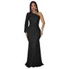 C7500 Transfronteiriço Aliexpress Amazon Moda Europeia e Americana Feminina Sexy Ombro Caído Renda Vestido de Alto Padrão Novo