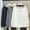 Camisa Base de Veludo Dupla Face com Capuz Plus Size 2025 Outono e Inverno Novo Moletom com Gola Meio Aberta Colorido para Meninas Plus Size 8957