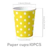 Artículos para Fiestas Temáticas de Mickey Mouse Más Vendidos Transfronterizos Decoraciones de Cumpleaños Accesorios de Decoración para Fiestas Platos de Papel Vasos de Papel Manteles