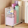 Cesta de almacenamiento para colchoneta de yoga con ruedas, estante estrecho para equipo de fitness, contenedor de almacenamiento para raquetas de bádminton, cesta para rodillo de espuma en casa nuevo