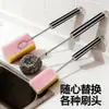 Cepillo de limpieza de acero inoxidable, ayuda para limpiar ollas, pinza universal para tazas y biberones, herramienta de cocina multiusos, accesorio de limpieza para cocina