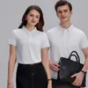 Camisas Polo de Manga Curta em Cor Pura para Atacado para Homens e Mulheres, Camisas Publicitárias com Logo Personalizável, Golas Estampadas, Roupas de Trabalho Corporativas