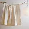 Estilo Wabi-Sabi Minimalista Rústico Algodón y Lino Transpirable Relleno de Fibra de Soja Li Guanqi Edredón Delgado Individual/Doble Lavable a Máquina para Aire Acondicionado