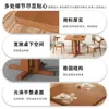 Juego de Mesa y Sillas de Madera Maciza para Balcón, Silla de Ratán, Mesa de Café de Ocio, Mesa Cuadrada, Juego de Tres Piezas, Mesa y Sillas Sencillas Nórdicas para Jardín