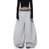 Pantalones de Paracaidista Originales del Fabricante Estilo Americano Rayados Doble Cintura Plisados Unisex Vintage Sueltos de Pierna Ancha