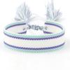 Pulsera nueva tejida a mano Correa de muñeca simple europea y americana Estilo bohemio Cinta de pareja en blanco Cuerda de mano DIY
