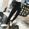 [En Stock] 13 Pantalones de Lápiz Ajustados, Nuevos Leggings Adelgazantes de Cintura Alta para Moda de Otoño, Pantalones de Nueve Puntos para Mujer