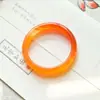 Pulsera de Ágata Variegada Color Buena Suerte Naranja-Rojo Cálida y Suave Pulsera Hace que la Piel Luzca Clara Elegante Noble Pulsera de Concubina Regalo para Novia