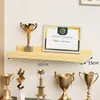 Estante de exhibición de pared de honor, estante recto de montaje en pared, estante de empresa para exhibir trofeos, certificados, medallas, estante de almacenamiento de montaje en pared
