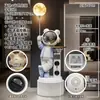 Sala de estar de astronauta Adorno grande de pie Altavoz Bluetooth Mueble de TV Sofá Decoración de astronauta Regalo de inauguración de casa