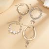 Pulsera de Colgante Ins Simple Transfronteriza Europea y Americana Moda Versátil Perla de Imitación Forma de Estrella Joyería de Mano Apilada para Mujeres