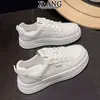 Piel de Vaca de Primera Capa Suela Suave Zapatos Cómodos para Mujer 2026 Nuevo Otoño Temprano Zapatos Blancos Deportivos Casuales Zapatos de Tabla