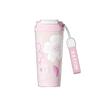 Taza de Café de Acero Inoxidable 316 con Flor de Cerezo Nuevo Alto Valor de Color Vaso de Agua con Popote para Niña Taza Termo Portátil para Café de Coche