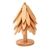 Descanso de Panela de Madeira Maciça, Jogo Americano, Descanso Anti-Queimadura, Sensação de Alto Nível, Marca One Tree, Descanso de Panela Doméstico Resistente a Altas Temperaturas, Porta-Copos, Descanso de Mesa, Descanso para Caçarola