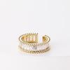 Nueva Llegada Lujo Ligero Moda Sentido del Diseño Nicho Anillo de Circonita Super Brillante Popular en Internet ins Coreano Elegante Anillo Abierto Femenino