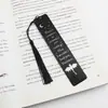 Regalo para Amantes de la Lectura Literaria Creativa Acero Inoxidable Marcador de Libro Cuarto Pterosaurio Borla Negra Marcador de Libro de Metal